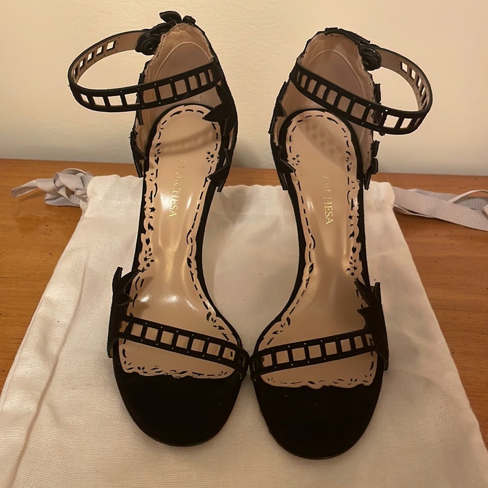 Designer heeled sandals